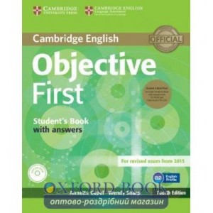 Підручник Objective First 4th Edition Students Book with key with CD-ROM with Audio CDs ISBN 9781107628472