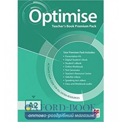 Книга для вчителя Optimise A2 Teachers Book ISBN 9780230488335 заказать онлайн оптом Украина