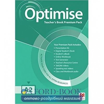 Книга для вчителя Optimise A2 Teachers Book ISBN 9780230488335 замовити онлайн