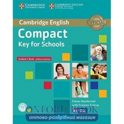 Compact Key for Schools Students Pack (SB without key with CD-ROM,WB without key with Downloadable Audio) ISBN 9781107618794 замовити онлайн