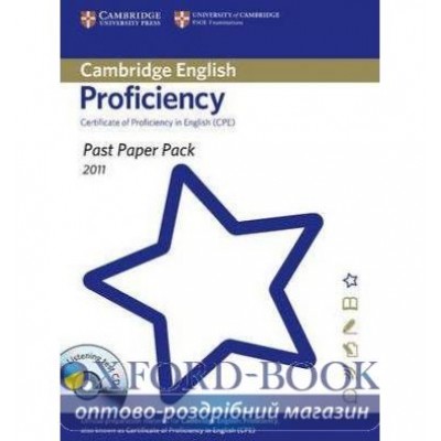 Книга Past Paper PacksCambridge English: Proficiency 2011 (CPE) Past Paper Pack with CD ISBN 9781907870323 замовити онлайн