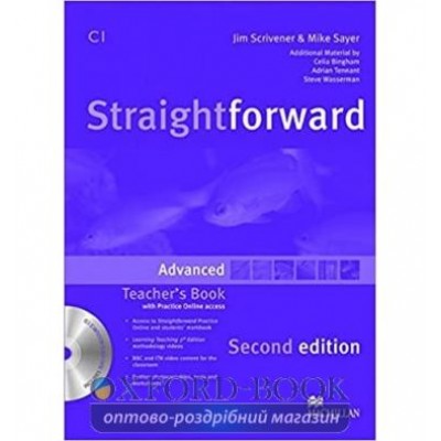 Книга для вчителя Straightforward Second Edition Advanced Teachers Book with CD-ROM and Practice Online access John Waterman заказать онлайн оптом Украина