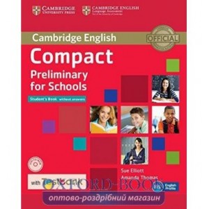 Підручник Compact Preliminary for Schools Students Book without key with CD-ROM with Testbank ISBN 9781107527089