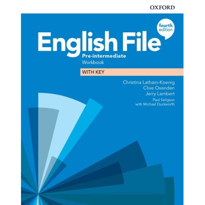Робочий зошит English File 4th Edition Pre-Intermediate workbook with Key ISBN 9780194037686 заказать онлайн оптом Украина