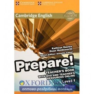 Книга для вчителя Cambridge English Prepare! 1 Teachers Book with DVD with Teachers Resources Online ISBN 9780521180450