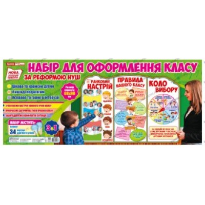 НУШ Стенд Ранковий настрій Правила нашого класу Коло вибору заказать онлайн оптом Украина
