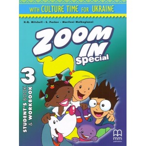 Підручник Zoom in 3 Students Book+workbook with CD-ROM with Culture Time for Ukraine Mitchell, H ISBN 9786180509281