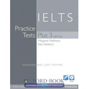 Підручник IELTS Practice Tests Plus New 3 Students Book with Key with CD ISBN 9781292159553