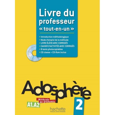 Книга Adosphere 2 Livre du professeur ISBN 9782011557261 заказать онлайн оптом Украина