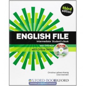 Підручник English File 3rd Edition Intermediate Students Book with DVD-ROM, iTutor & Online Skills ISBN 9780194597166