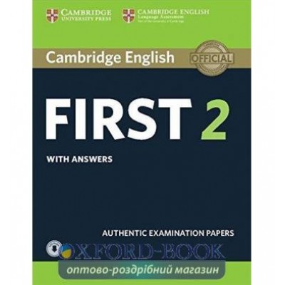 Підручник Cambridge English First 2 Students Book with key and Downloadable Audio ISBN 9781316503560 замовити онлайн