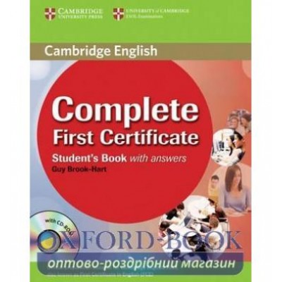 Підручник Complete First Certificate Students Book with answers with CD-ROM Brook-Hart, G. ISBN 9780521698269 замовити онлайн