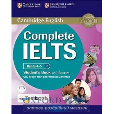 Підручник Complete IELTS Bands 4-5 Students Book with key with CD-ROM with Testbank ISBN 9781316601990 замовити онлайн