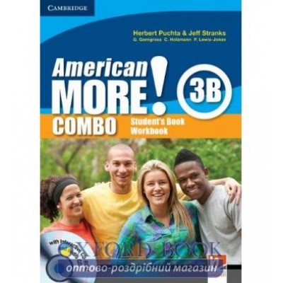 Підручник American More! Combo 3B Students Book+workbook with Audio CD&CD-ROM ISBN 9780521171403 заказать онлайн оптом Украина
