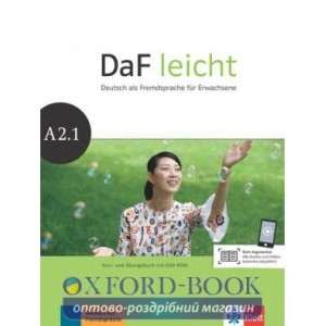 Підручник DaF leicht Kursbuch und Ubungsbuch A2.1 + DVD-R ISBN 9783126762557