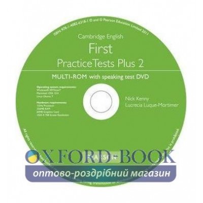 Диск FCE Practice Tests Plus New 2 CD-Rom ISBN 9781408263181 замовити онлайн