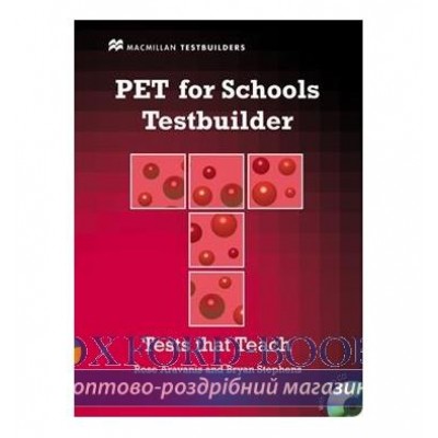 Тести PET for Schools Testbuilder with key and Audio CD ISBN 9780230407121 заказать онлайн оптом Украина