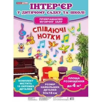Набір для оформлення музичної зали Співаючі нотки заказать онлайн оптом Украина