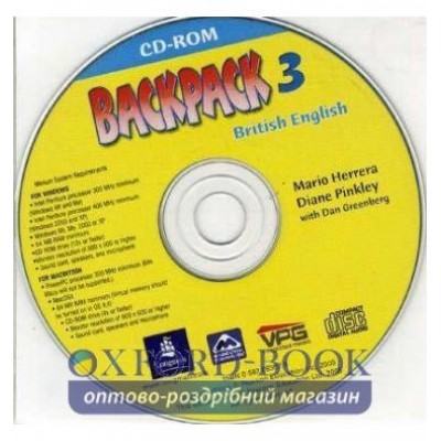 Диск Backpack 3 CD-Rom ISBN 9780582893870 заказать онлайн оптом Украина