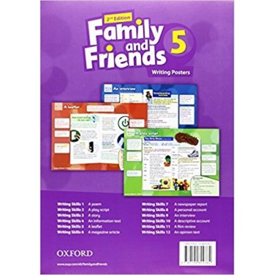 Книга Family and Friends 2nd Edition 5 Writing Posters ISBN 9780194809382 замовити онлайн