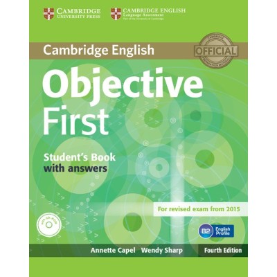 Підручник Objective First Fourth edition Students Book with answers with CD-ROM Capel, A ISBN 9781107628304 заказать онлайн оптом Украина