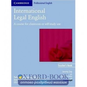 Книга для вчителя International Legal English Teachers Book Amy Krois-Lindner, Jeremy Day ISBN 9780521685566