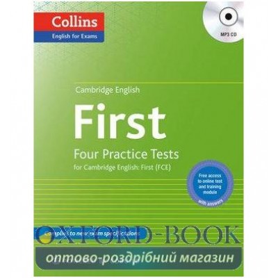 Тести Four Practice Tests for Cambridge English with Mp3 CD: First ISBN 9780007529544 замовити онлайн