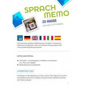 Настольная игра Sprachmemo: Zu Hause ISBN 9783197895864