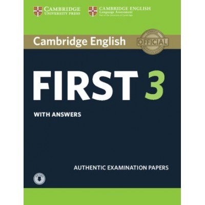 Підручник Cambridge English First 3 Students Book + key + Audio ISBN 9781108380782 замовити онлайн