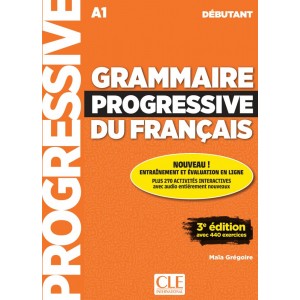 Граматика Grammaire Progressive du Francais 3e Edition Debutant Livre + CD + Livre-web 100% interactif ISBN 9782090380996