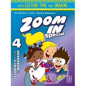 Підручник Zoom in 4 Students Book+workbook with CD-ROM with Culture Time for Ukraine Mitchell, H ISBN 9786180509298